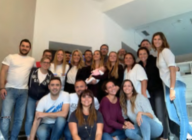 Foto di gruppo di Alessandra Ferrario con team Sit